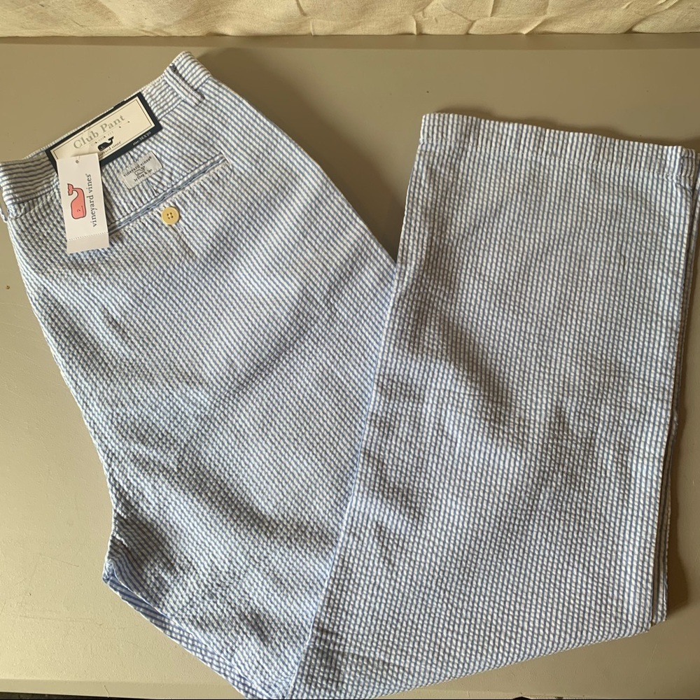 Vineyard Vines Blue Seersucker Club Pants